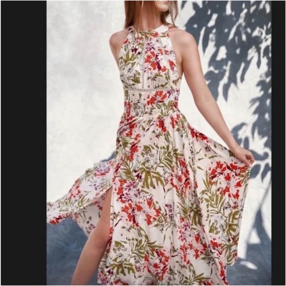 Abel the label Vienna floral halter tie back maxi dress - Picture 1 of 9